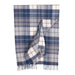 100% Lambswool Blanket Mill Check Navy - Heritage Of Scotland - MILL CHECK NAVY