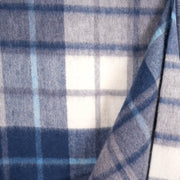 100% Lambswool Blanket Mill Check Navy - Heritage Of Scotland - MILL CHECK NAVY