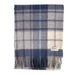 100% Lambswool Blanket Mill Check Navy - Heritage Of Scotland - MILL CHECK NAVY