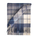 100% Lambswool Blanket Mill Check Navy - Heritage Of Scotland - MILL CHECK NAVY