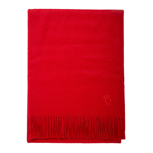 100% Lambswool Ladies Plain Blanket Scar Red Rouge - Heritage Of Scotland - RED ROUGE