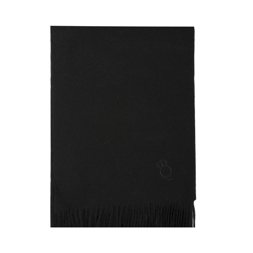 100% Lambswool Ladies Plain Scarf Black - Heritage Of Scotland - BLACK