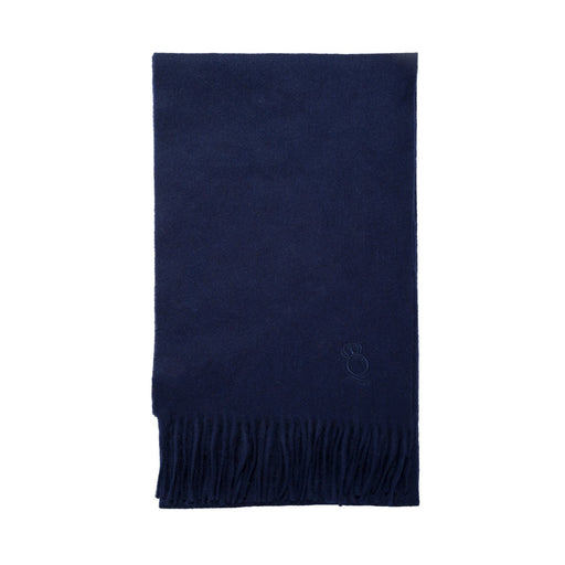 100% Lambswool Ladies Plain Scarf Navy - Heritage Of Scotland - NAVY