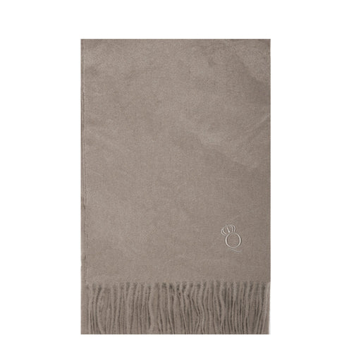 100% Lambswool Ladies Plain Scarf Taupe Brown - Heritage Of Scotland - TAUPE BROWN