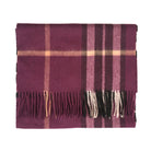 100% Lambswool Wide Scarf - Enlarged Off Scotty Thom Cabernet - Heritage Of Scotland -