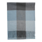 100% Lambswool Wide Scarf Soft Unisex Winter Wrap Heritage of Scotland - 3 SQUARE BLUE - Heritage Of Scotland -