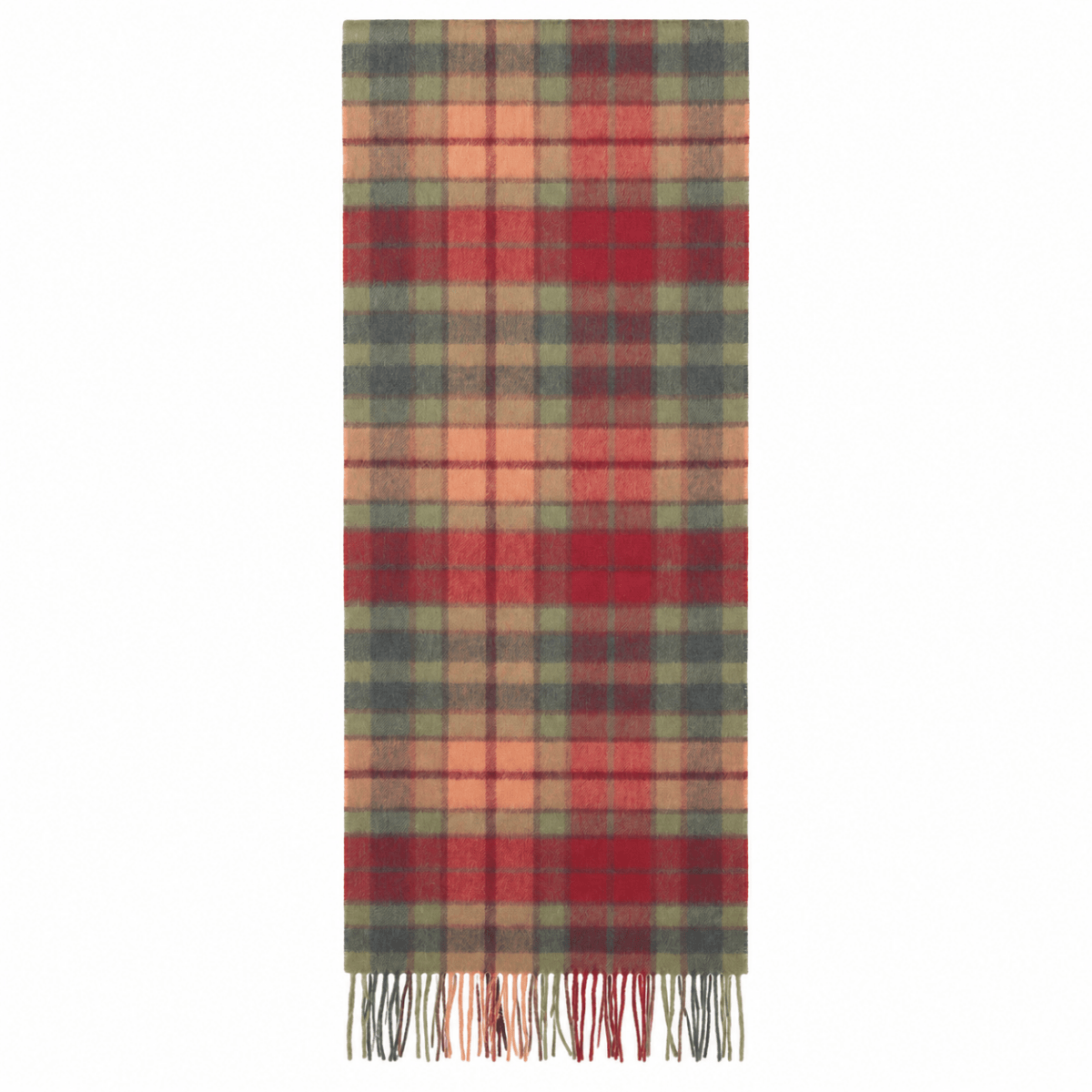 100% Lambswool Wide Scarf Soft Unisex Winter Wrap Heritage of Scotland - Buchanan Autumn - Heritage Of Scotland -