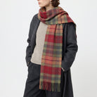 100% Lambswool Wide Scarf Soft Unisex Winter Wrap Heritage of Scotland - Buchanan Autumn - Heritage Of Scotland -