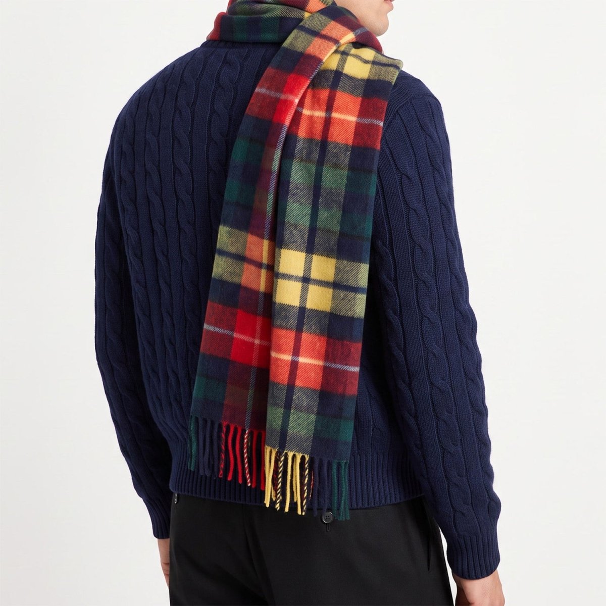 100% Lambswool Wide Scarf Soft Unisex Winter Wrap Heritage of Scotland - Buchanan Modern - Heritage Of Scotland -