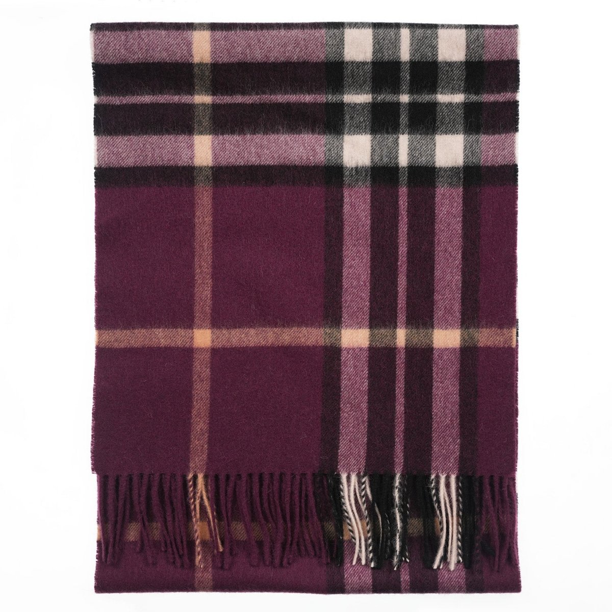 100% Lambswool Wide Scarf Soft Unisex Winter Wrap Heritage of Scotland - Enlarged Off Scotty Thomson Cabernet - Heritage Of Scotland -