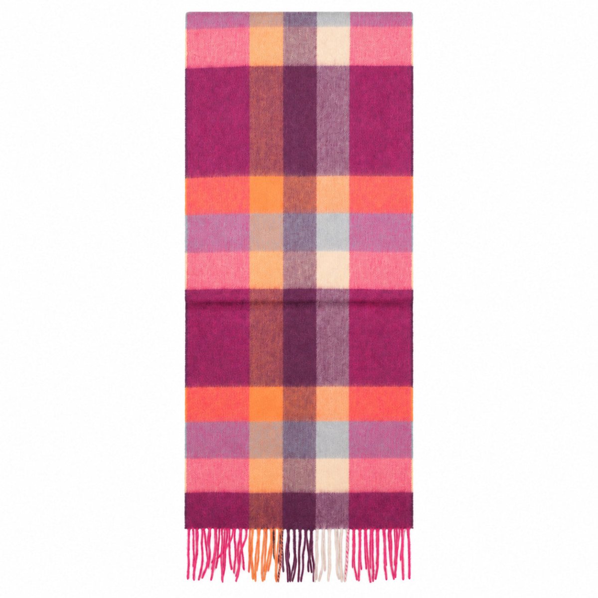 100% Lambswool Wide Scarf Soft Unisex Winter Wrap Heritage of Scotland - Galaxy Check - Heritage Of Scotland -
