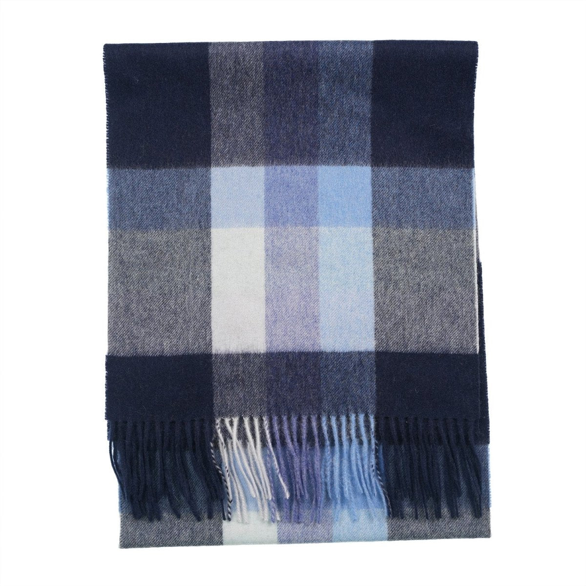 100% Lambswool Wide Scarf Soft Unisex Winter Wrap Heritage of Scotland - Galaxy Check Eclipse - Heritage Of Scotland -