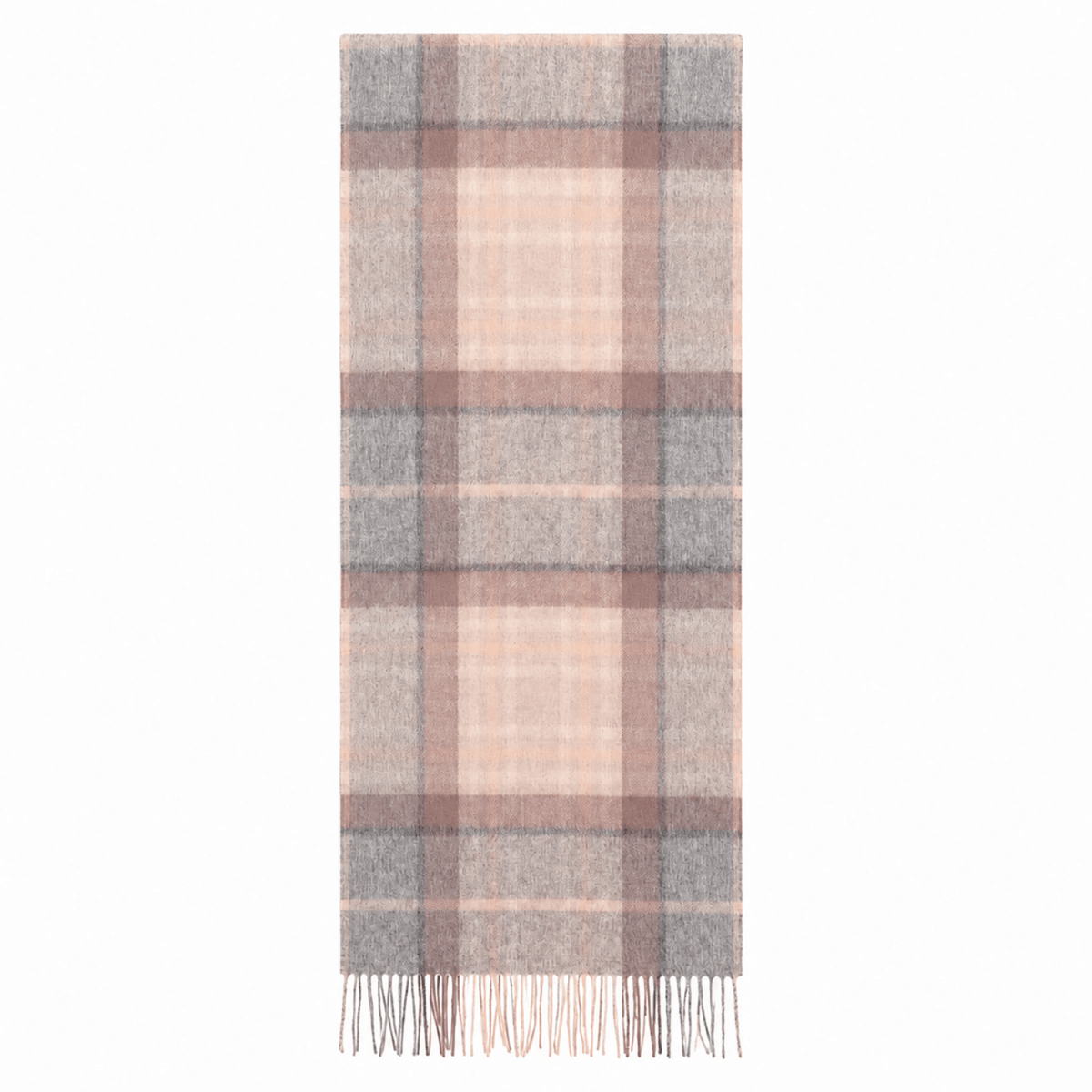 100% Lambswool Wide Scarf Soft Unisex Winter Wrap Heritage of Scotland - Mackellar Natural - Heritage Of Scotland -