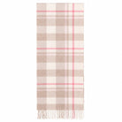 100% Lambswool Wide Scarf Soft Unisex Winter Wrap Heritage of Scotland - Orient Beige and Coral - Heritage Of Scotland -