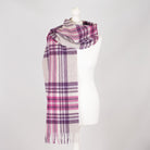 100% Lambswool Wide Scarf Soft Unisex Winter Wrap Heritage of Scotland - Stewart Purple - Heritage Of Scotland -