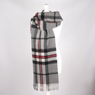100% Lambswool Wide Scarf Soft Unisex Winter Wrap Heritage of Scotland - Thomson Grey - Heritage Of Scotland -