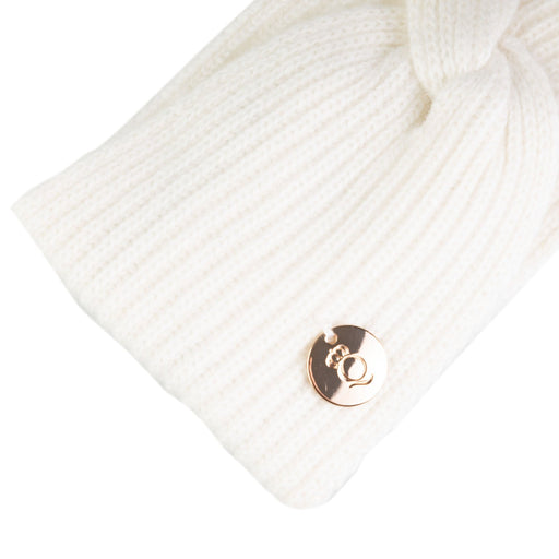 100% Luxury Cashmere Ladies Rib Headband Cloud Dancer - Heritage Of Scotland - CLOUD DANCER