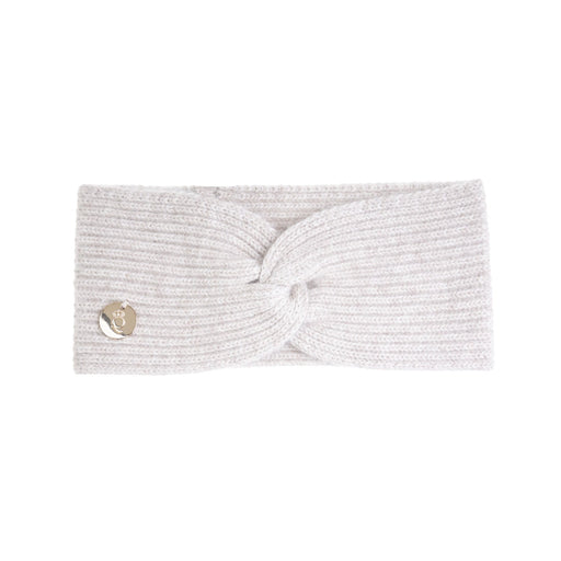 100% Luxury Cashmere Ladies Rib Headband Lightweight Beige - Heritage Of Scotland - LIGHTWEIGHT BEIGE