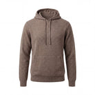 100% Merino Wool Hoodie with Pouch Pocket – BROWN MELANGE - Heritage Of Scotland - S
