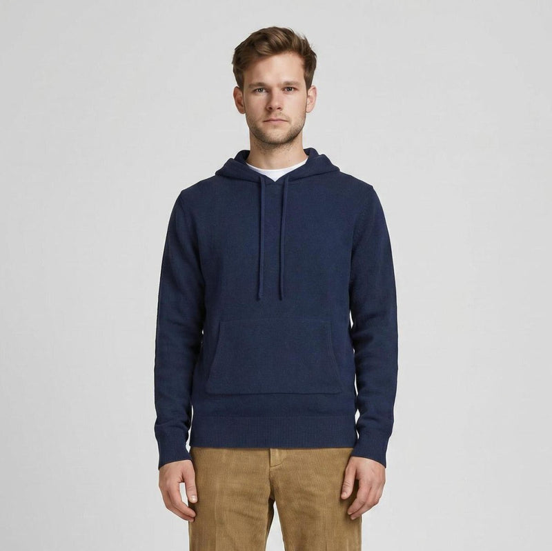 100% Merino Wool Hoodie with Pouch Pocket - COSMOS - Heritage Of Scotland - S