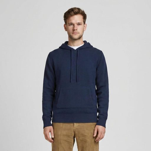 100% Merino Wool Hoodie with Pouch Pocket - COSMOS - Heritage Of Scotland - S