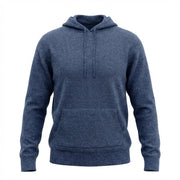 100% Merino Wool Hoodie with Pouch Pocket – DENIM - Heritage Of Scotland - S