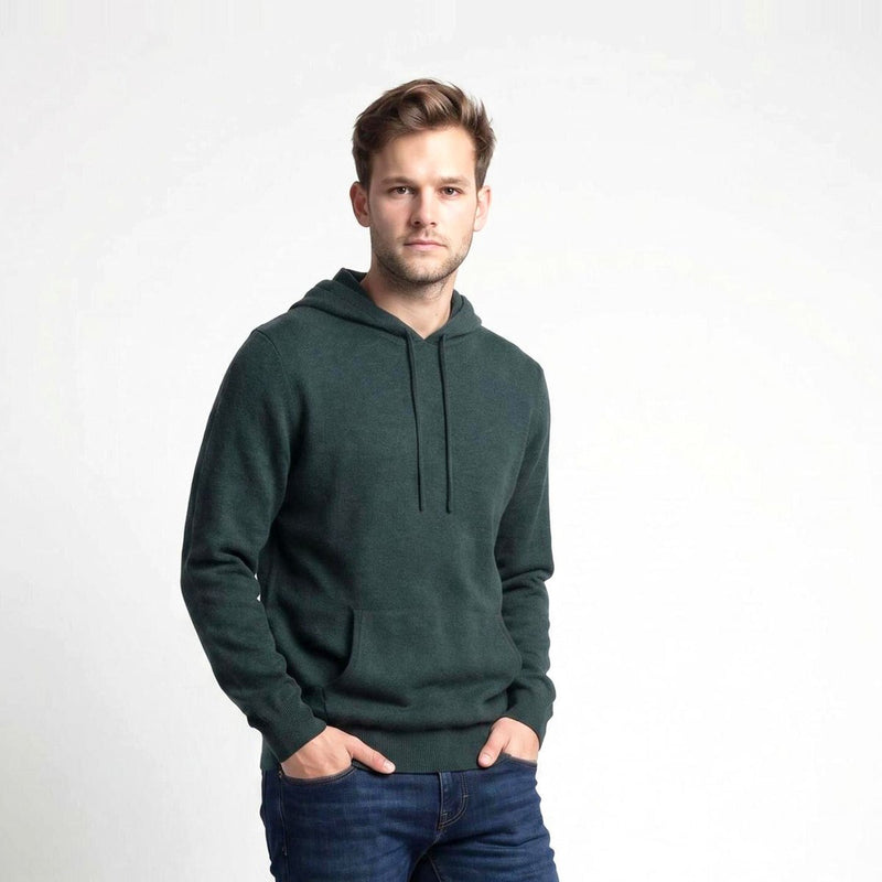 100% Merino Wool Hoodie with Pouch Pocket – LUGANO - Heritage Of Scotland - S