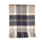 100% Pure Lambswool Blanket Throw – Luxury Soft Warm Wool Blanket - Home Décor - BANNOCKBANE SILVER - Heritage Of Scotland -
