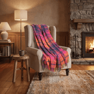 100% Pure Lambswool Blanket Throw – Luxury Soft Warm Wool Blanket - Home Décor - Mill Check Jazz - Heritage Of Scotland -