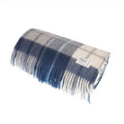 100% Pure Lambswool Blanket Throw – Luxury Soft Warm Wool Blanket - Home Décor - MILL CHECK NAVY - Heritage Of Scotland -