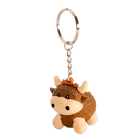3D Rubber Keyring – Happy - ness or Highland Coo in Vibrant Colours - Heritage Of Scotland - Highland Coo