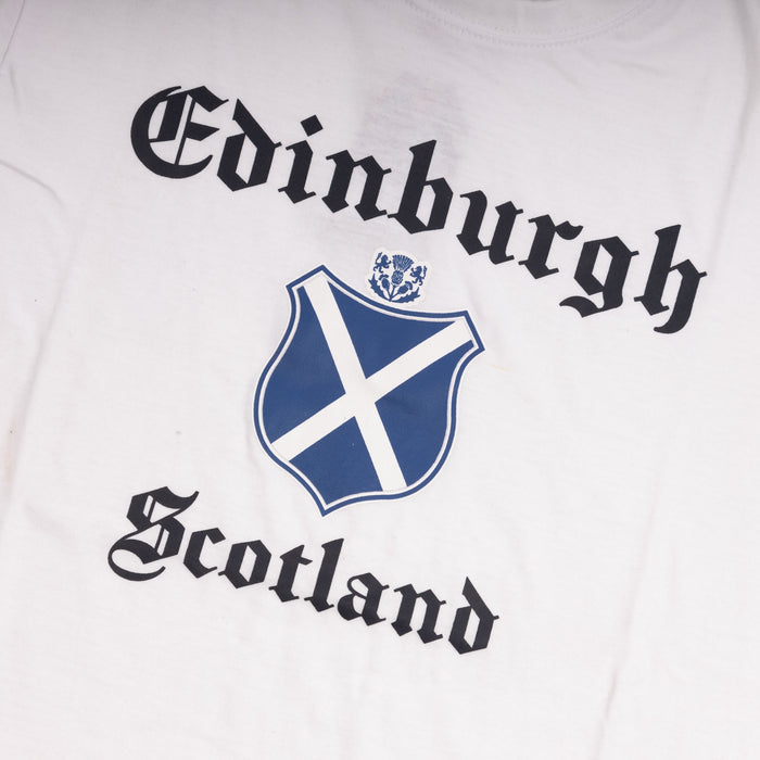 Adults Tshirt Edin Shield/ Scotland White