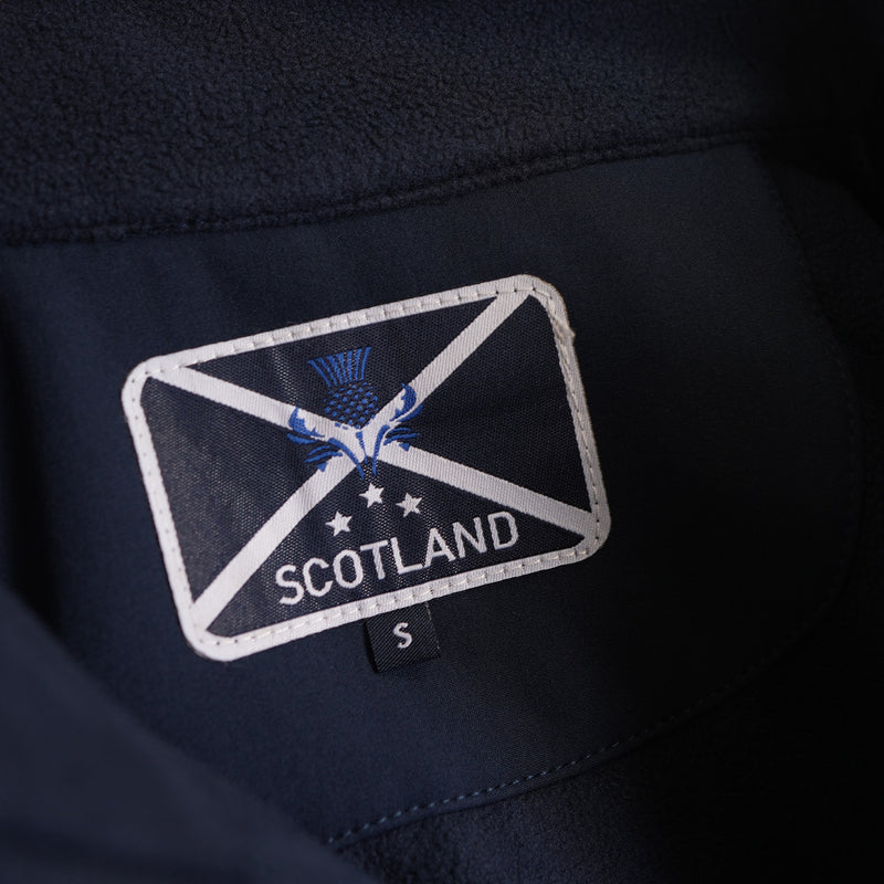 Navy Scotland Thistle Zip Softshell Jacket for Women