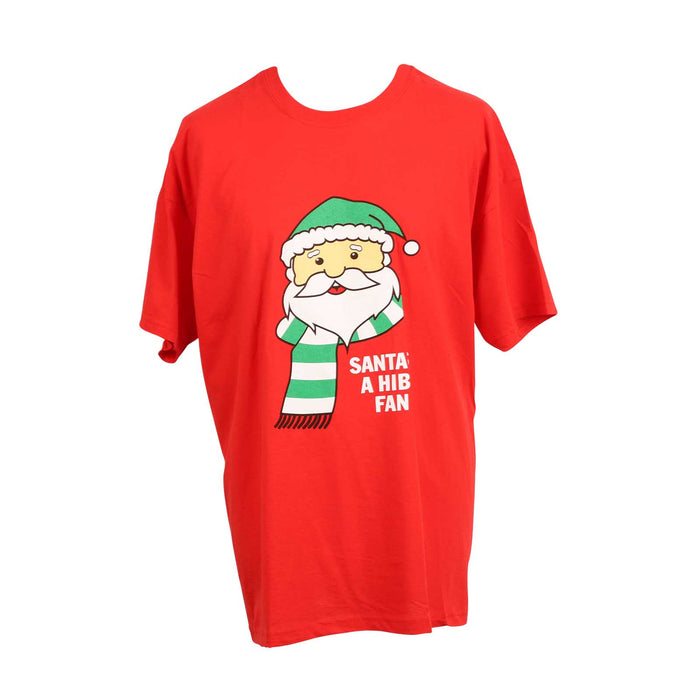 Xmas Tshirt Santa Hibs Fan