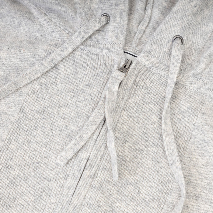 100% Cashmere Ladies Hoodie Light Grey