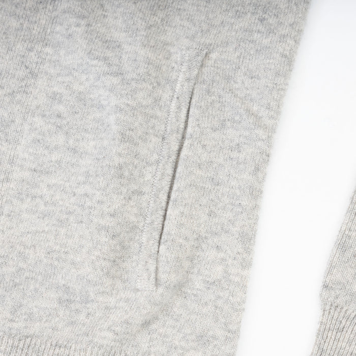 100% Cashmere Ladies Hoodie Light Grey