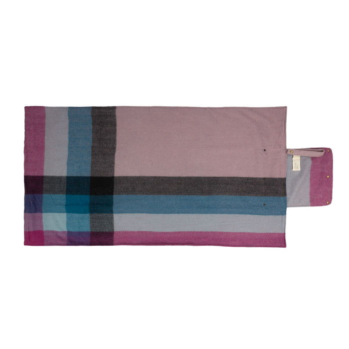 Woodside Check Foldaway Blanket Purple 23723