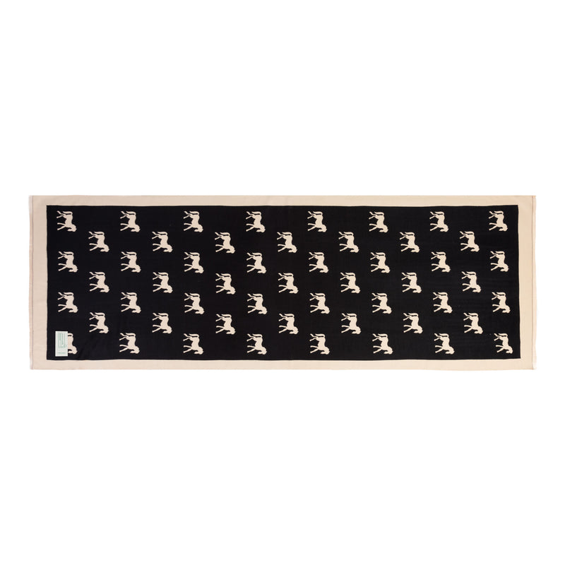 New Horse Super Soft Stole Black/White