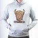 8 Shades Of Brown Highland Cow Hoodie Heather Grey - Heritage Of Scotland - HEATHER GREY