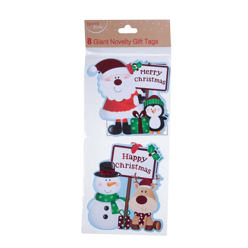 8Pk Giant Cute Tags 2 Assorted Designs - Heritage Of Scotland - MULTI