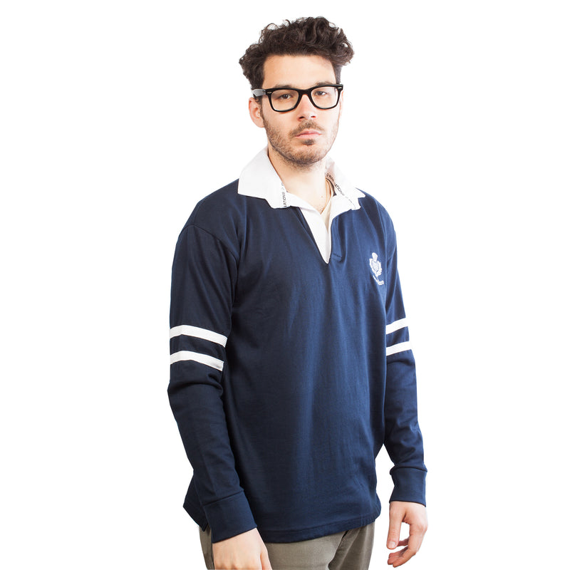 Herren L / S 2 Streifen Rugby Shirt