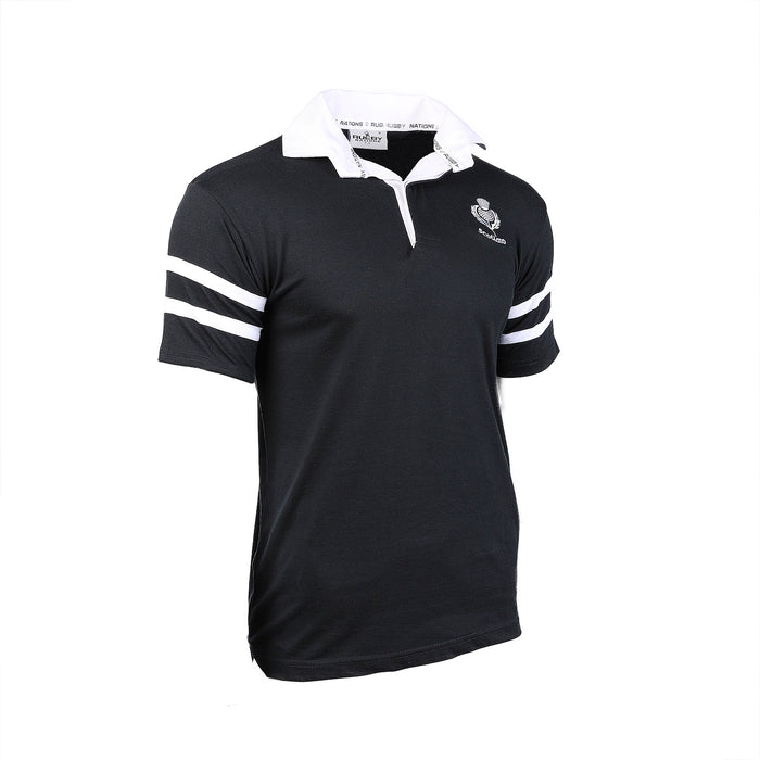 Herren S / S 2 Streifen Rugby Shirt