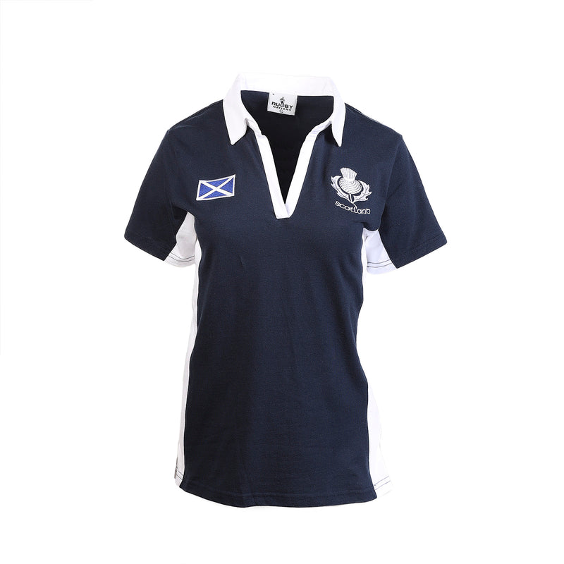Ladies Short Sleeve Contrast Scotland Rugby Top