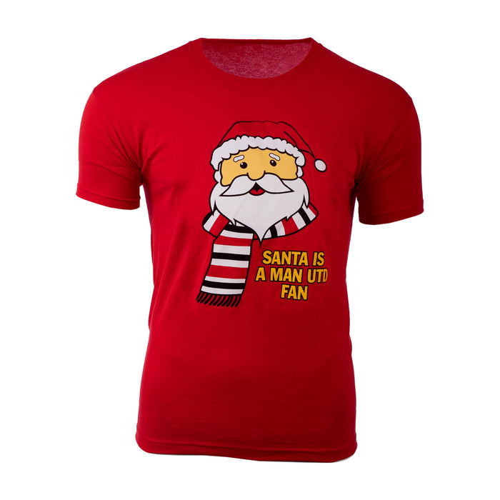 Xmas Tshirt Santa is a Man Utd Fan