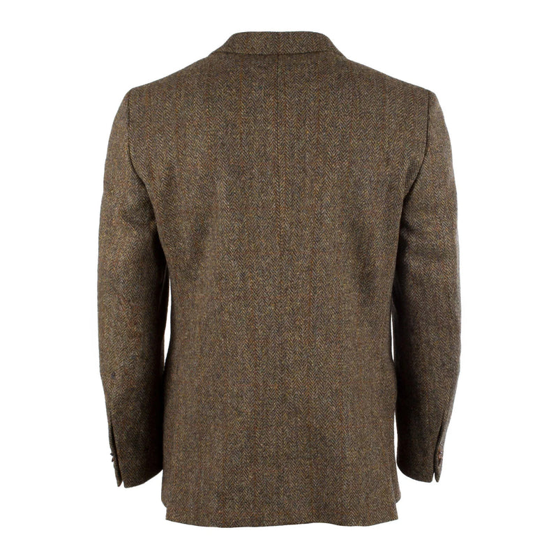 Herren Harris Tweed Harris Jacke Brown Fischgrätenmuster