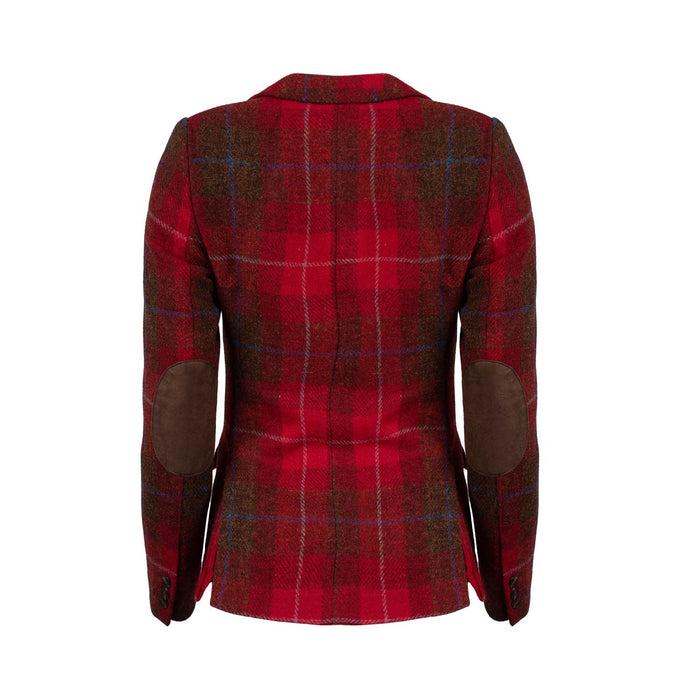 Ladies Iona Harris Tweed Jacket Ha222-A1 Red Check
