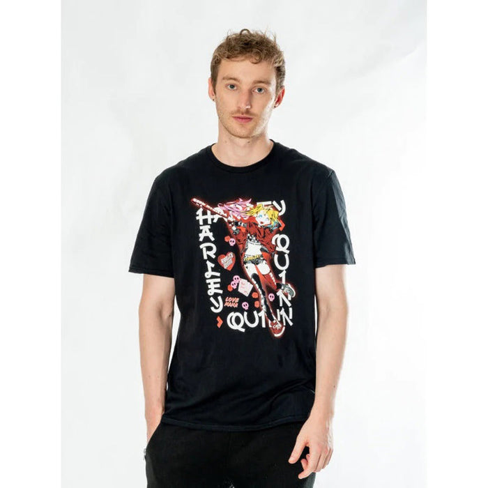 Harley Quinn Black Adult Anime Good Night T-shirt