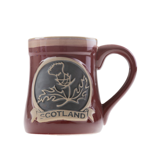 Stoneware Mug With Scotland Thistle Red (One Size)