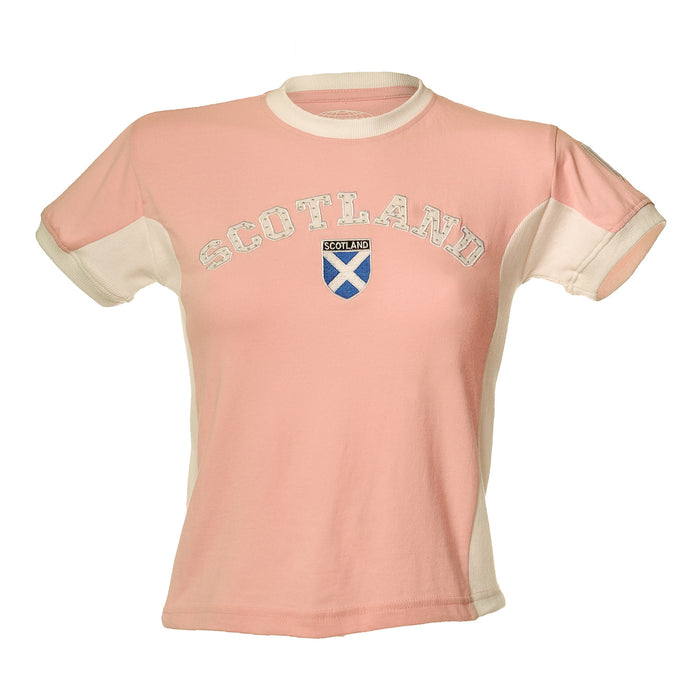 Kinder Schottland Nr. 9 T / Shirt Pink Mit Diamante