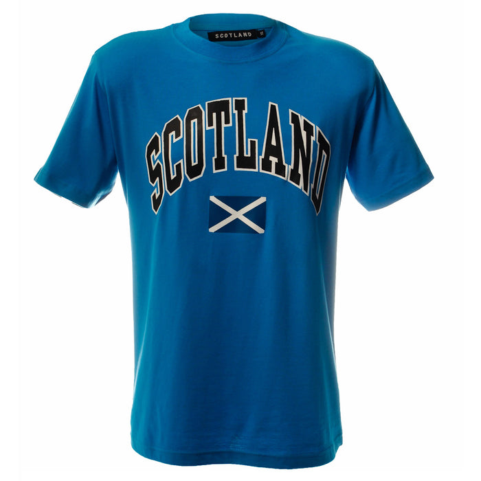 Schottland Harvard Print T / Shirt Saphirblau